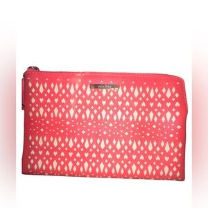 Stella & Dot Coral Perforated Wristlet